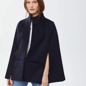 Alice Walk Navy Cape Coat